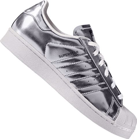 damen adidas metalic silber schuhe|Silber .